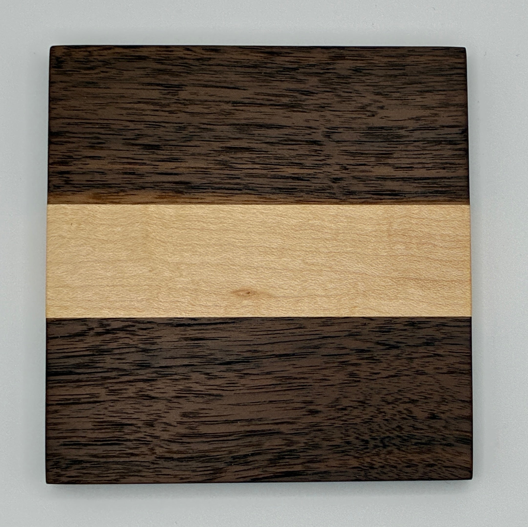 Black Walnut and Maple Wood Coaster Set