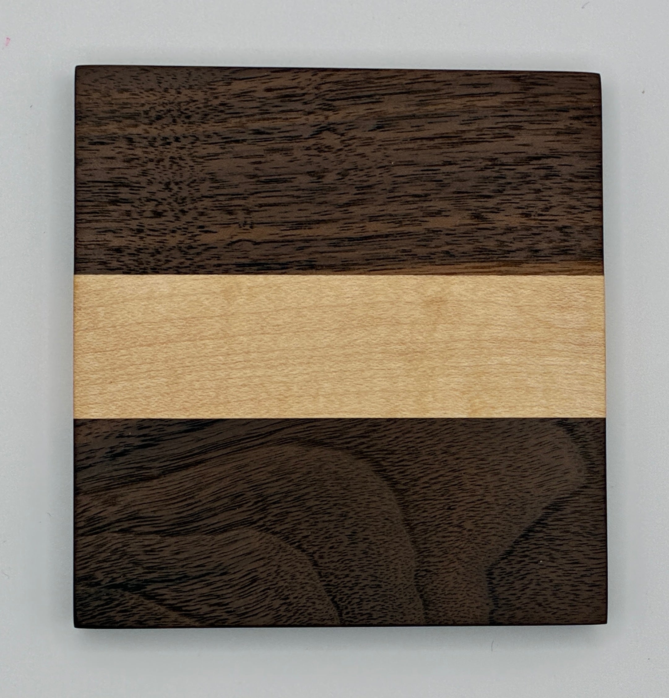 Black Walnut and Maple Wood Coaster Set