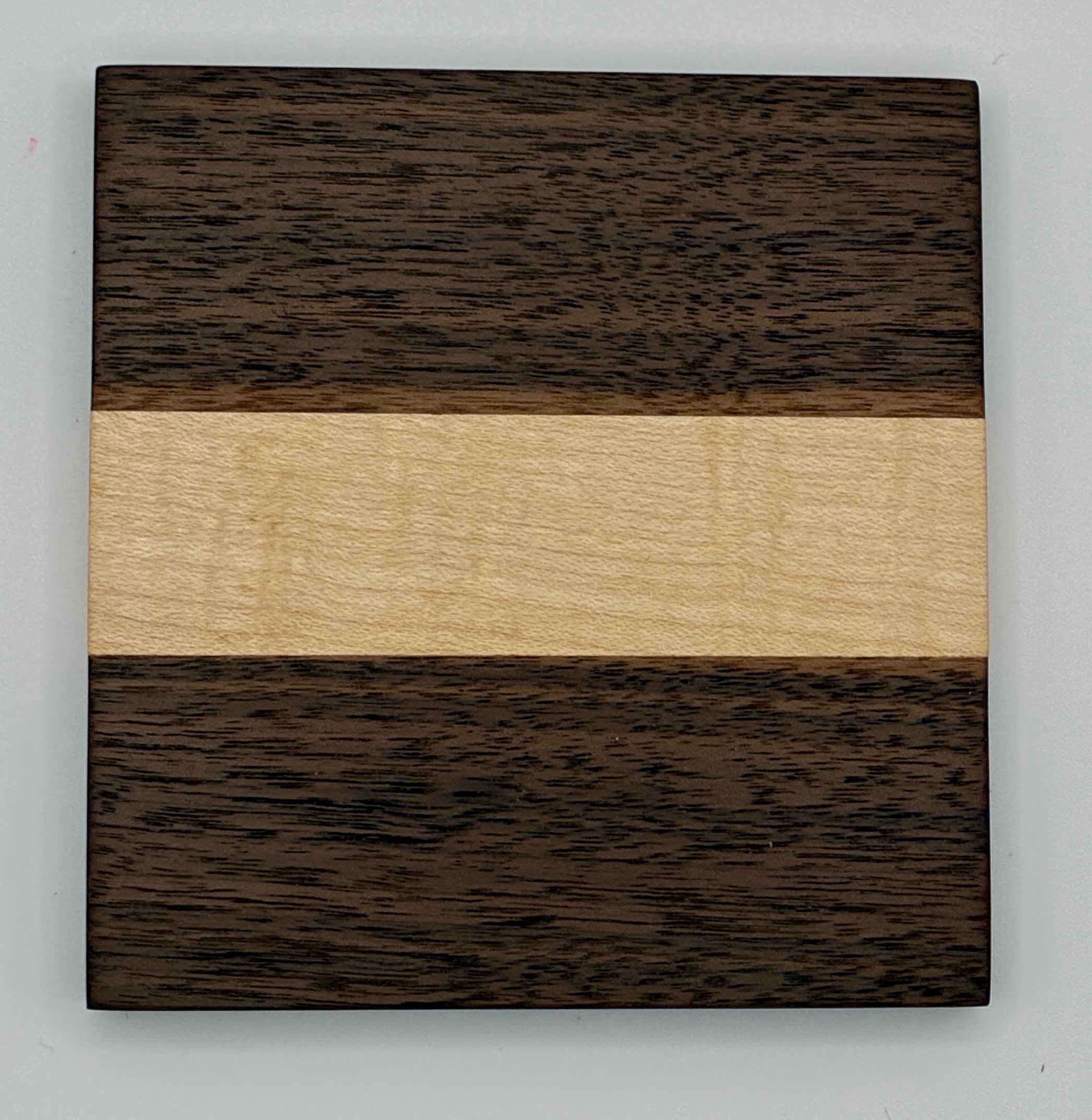 Black Walnut and Maple Wood Coaster Set